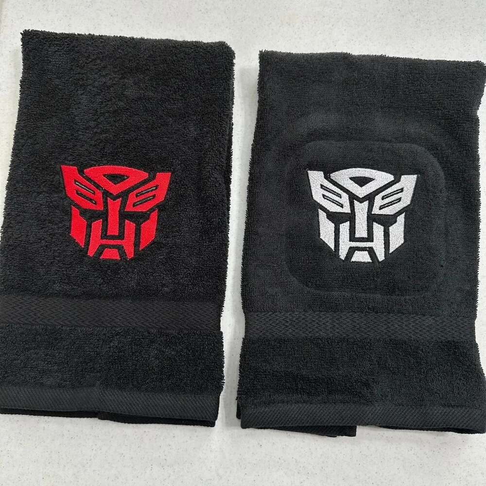 Transformers Towels Embroidered Autobots Hand Towel Set Bathroom Decor Robots